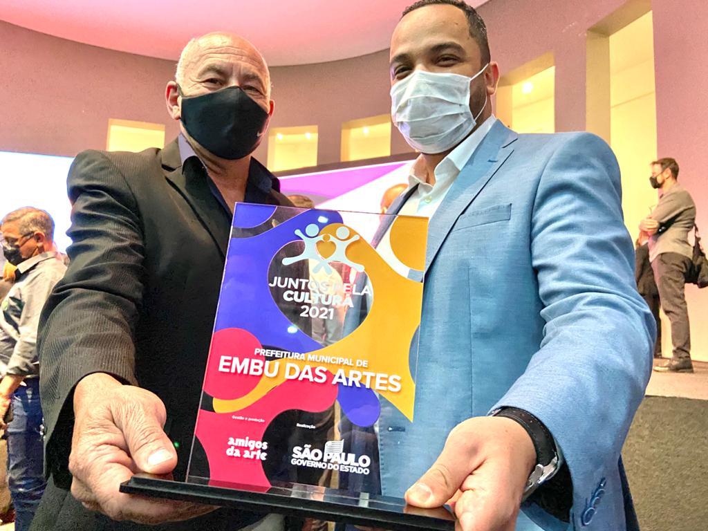 Cultura recebe prêmio no programa "Juntos pela Cultura 2021", do governo estadual