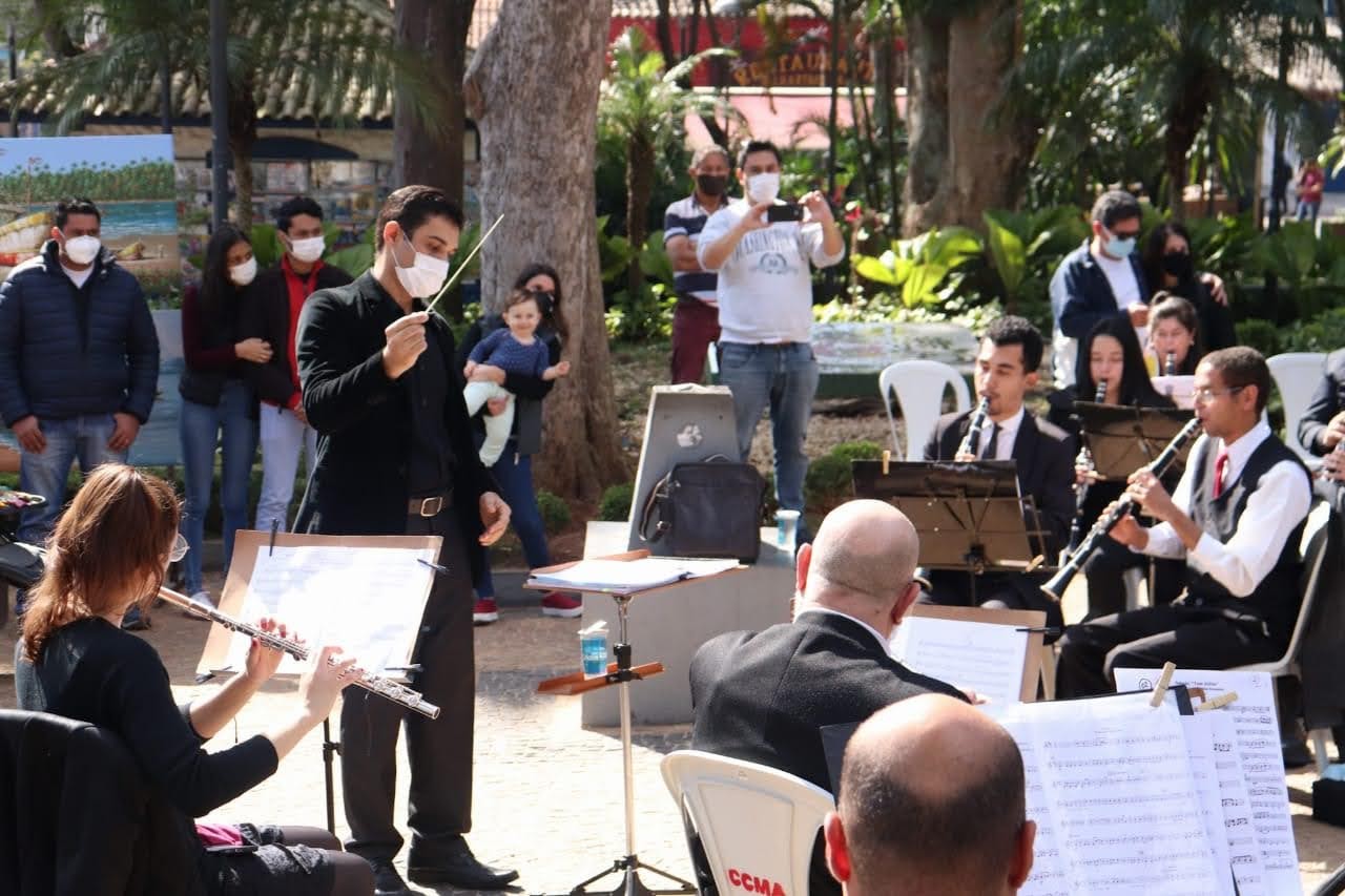 Banda Municipal se apresenta em frente ao Museu de Arte Sacra dos Jesuítas neste sábado