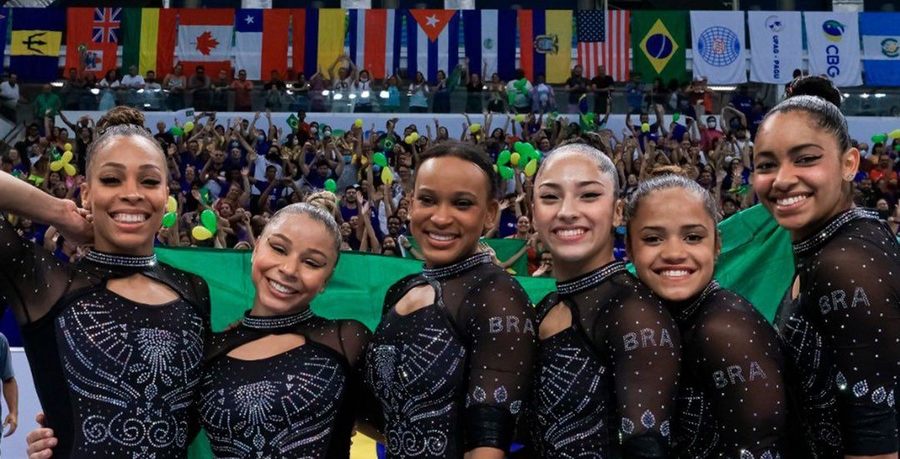 Seleção feminina é campeã por equipes no Pan de ginástica artística