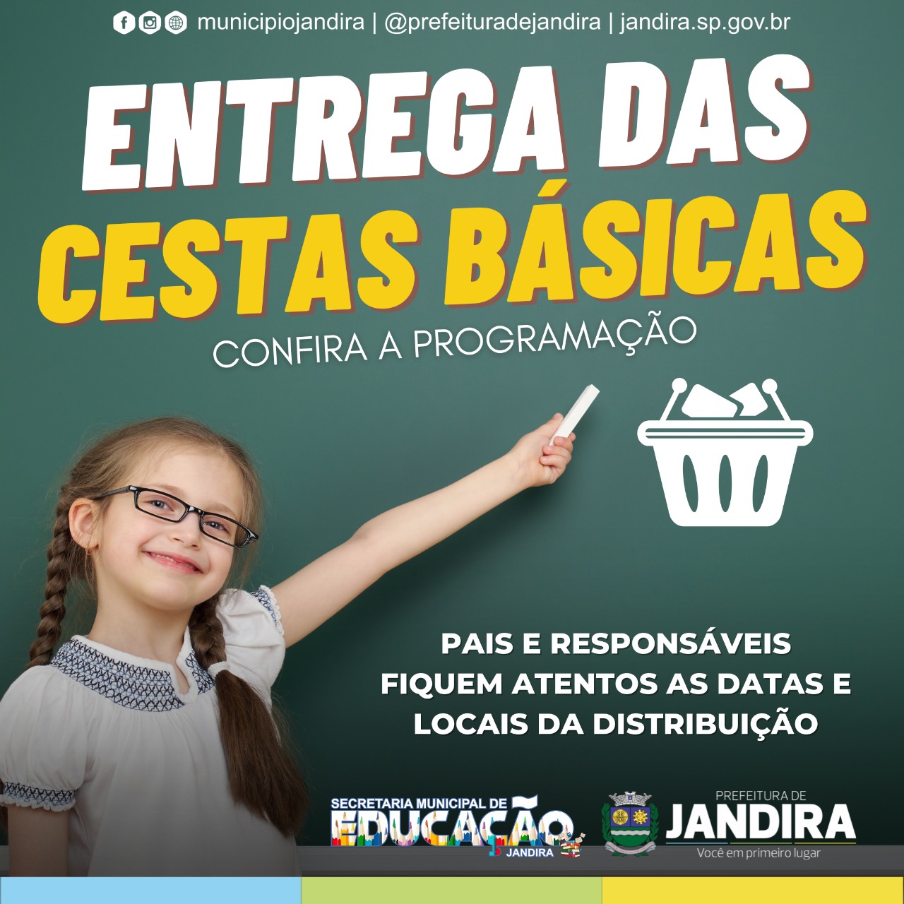 Distribuição de cestas básicas com itens da merenda escolar começa na próxima terça-feira (22) 