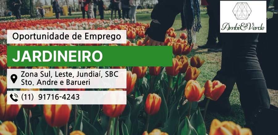 Oportunidade de emprego para jardineiro na capital paulista e Grande São Paulo