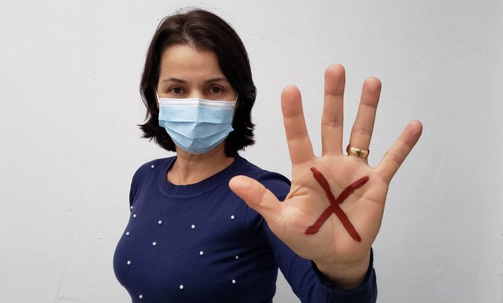  Professora Sônia reforça nas redes sociais a campanha "Violência doméstica – não se cale!"